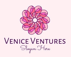 Pink Flower Pattern logo design