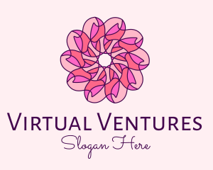 Pink Flower Pattern logo design