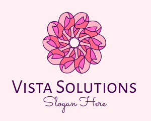 Pink Flower Pattern logo design