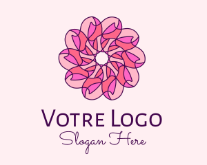 Floristry - Pink Flower Pattern logo design