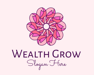 Pink Flower Pattern logo design