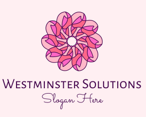 Pink Flower Pattern logo design