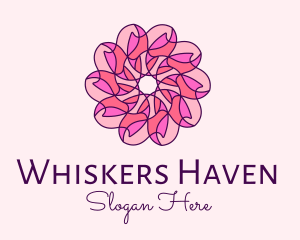 Pink Flower Pattern logo design