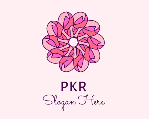 Pink Flower Pattern logo design