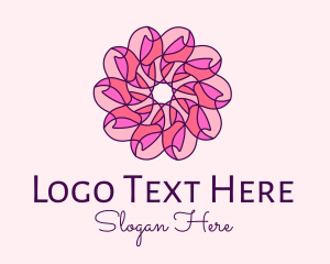 Pink - Pink Flower Pattern logo design