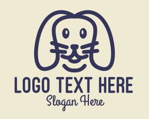 Minimalism - Cute Pet Dog logo design