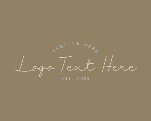 Typography - Elegant Script Business logo design