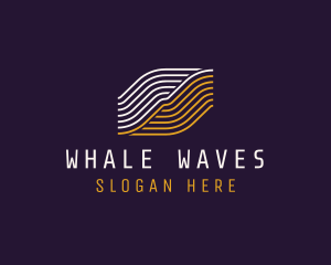 Wave Lines Software Tech logo design