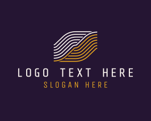 Technology - Wave Lines Software Tech logo design