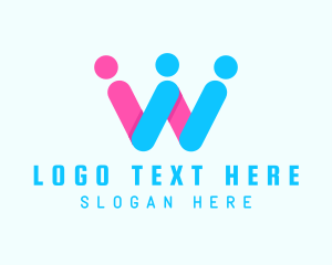 Ngo - Community Letter W logo design