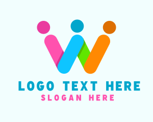 Meeting - Community Letter W logo design