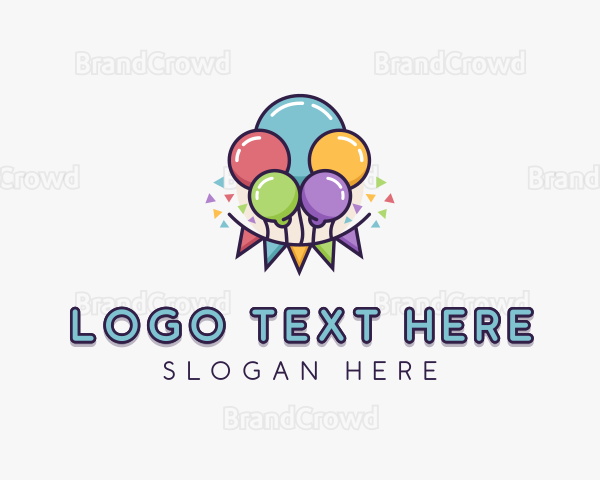 Party Balloon Confetti Logo