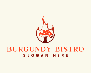 Flaming Mushroom Diner logo design