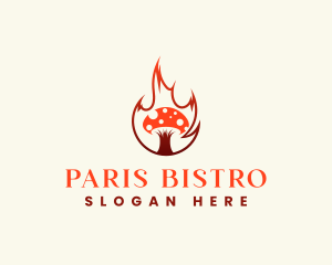 Flaming Mushroom Diner logo design