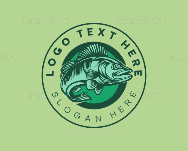 Seafood Swimming Fish Logo