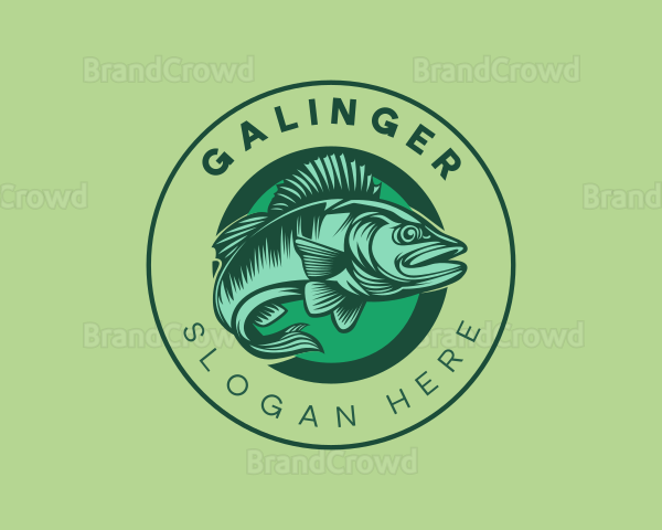 Seafood Swimming Fish Logo