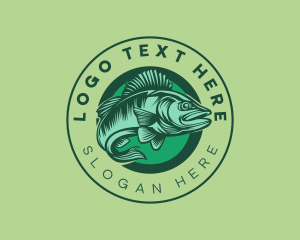 Fish Farm - Seafood Swimming Fish logo design