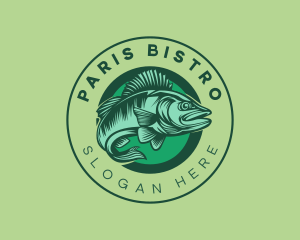 Seafood Swimming Fish  logo design