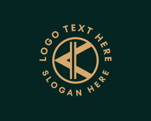 Letter CK - Modern Abstract Badge logo design
