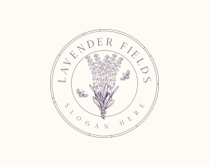 Lavender - Lavender Flower Bee logo design