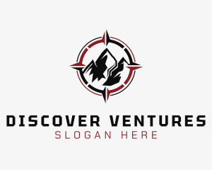 Explore - Mountain Compass Exploration logo design