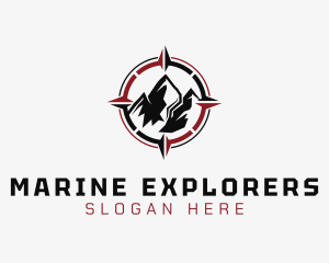 Mountain Compass Exploration logo design