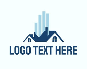 Roofing - Real Estate Statistics logo design