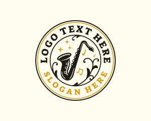 Musical Instrument - Saxophone Music Instrument logo design
