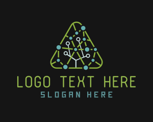It - Triangle Circuit Technology logo design