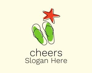 Starfish Summer Slippers Logo