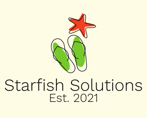 Starfish - Starfish Summer Slippers logo design