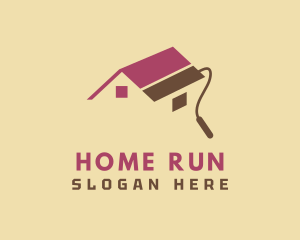 Paint Roller Home Renovation logo design