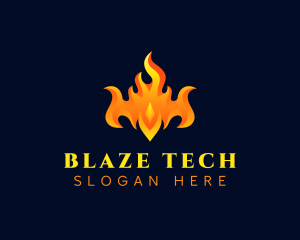 Blaze - Fire Blaze Crown logo design