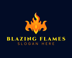 Fire Blaze Crown logo design