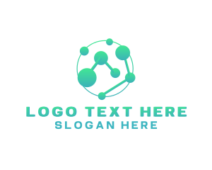 Study - Science Atom Molecule logo design