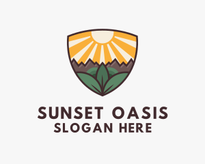 Sunrise Shield Nature logo design