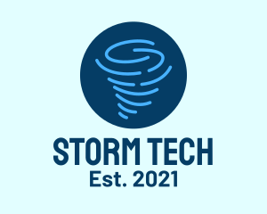 Storm - Tornado Weather Badge logo design