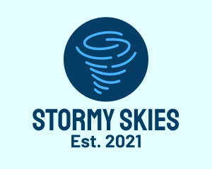 Tornado Weather Badge logo design
