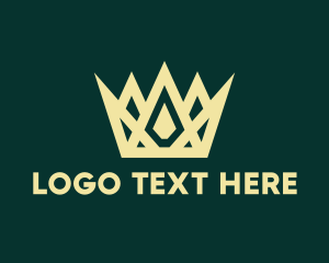 Wealthy - Luxury Crown Finance logo design