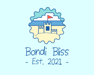 Bondi - Beach Sand Castle logo design