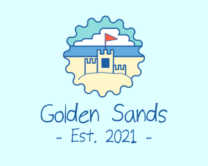 Sand - Beach Sand Castle logo design
