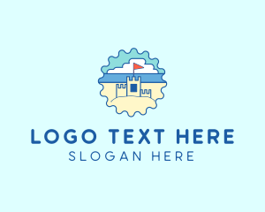 Beach Sand Castle Logo