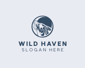 Wild Howling Wolf  logo design