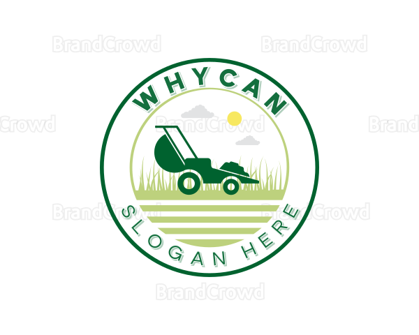 Lawn Mower Landscaping Logo