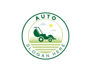 Lawn Mower Landscaping Logo