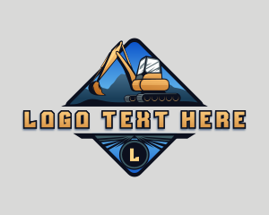 Industrial - Excavator Digging Contractor logo design