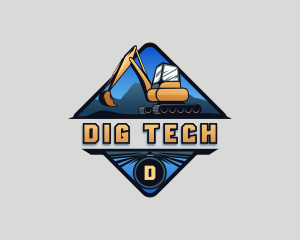 Excavator Digging Contractor logo design