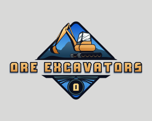 Excavator Digging Contractor logo design