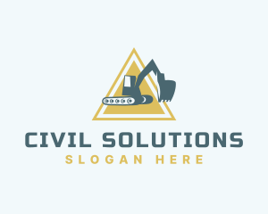 Construction Machine Excavator logo design