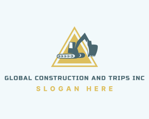 Construction Machine Excavator logo design